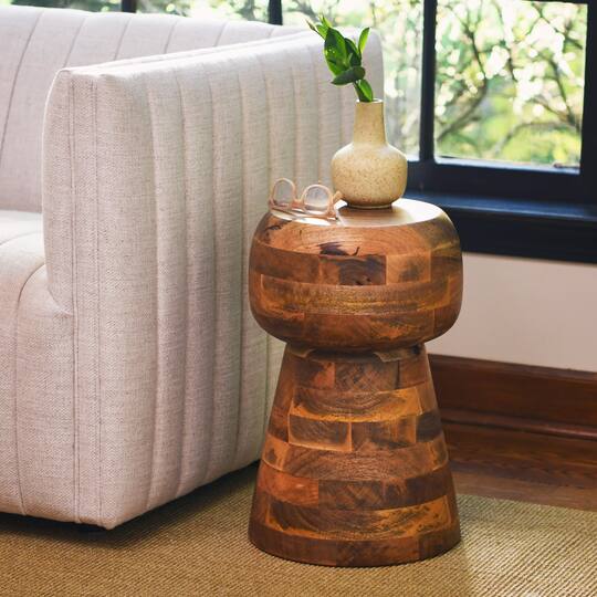 Hello Honey® Cuvee Modern Boho Solid Wood End Table
